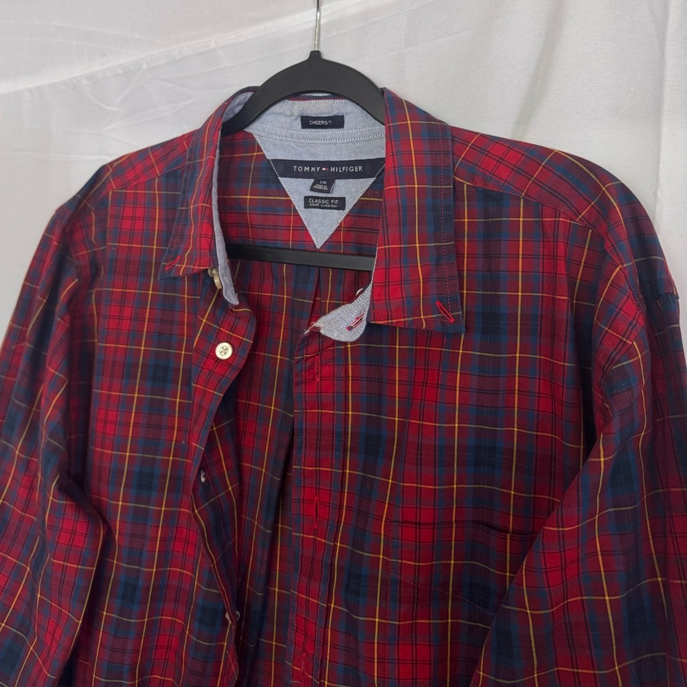 Tommy Hilfiger Red Plaid Men's Jacket